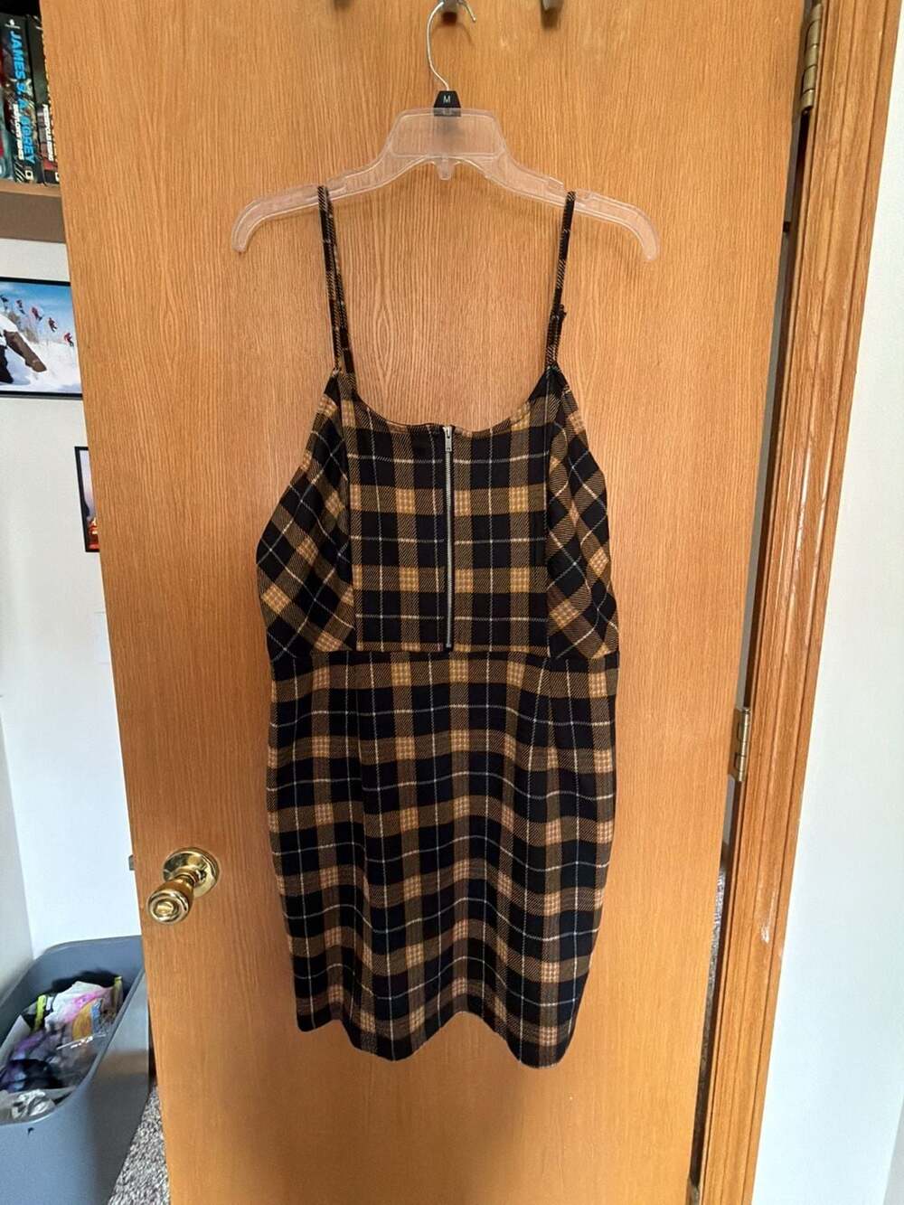 No Boundaries Zip Front Plaid Dress Size XL (15-17)